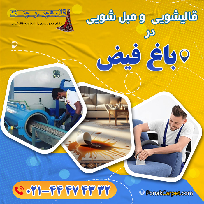 قالیشویی در باغ فیض تهران